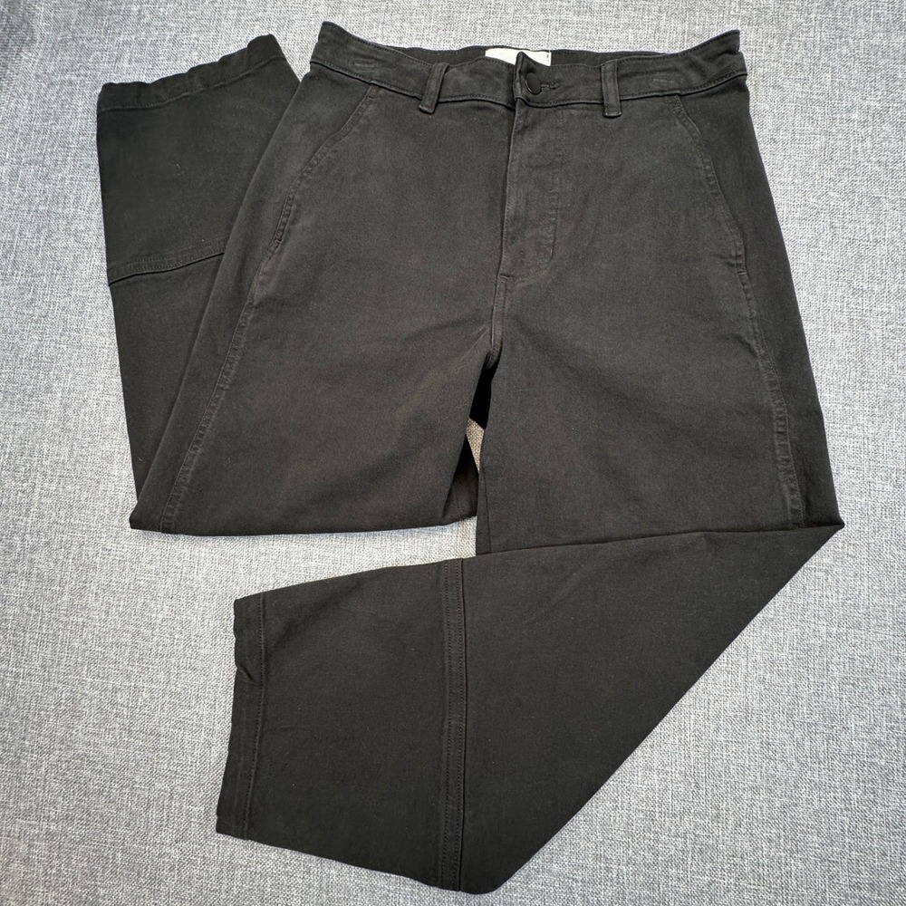 Everlane The Utility Barrel Pants Size 10R Washed Black High Rise Organic Cotton - Picture 2 of 13